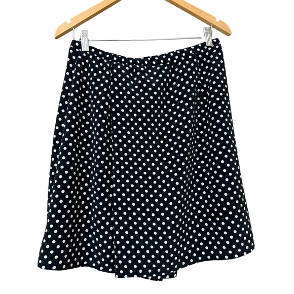 Vintage 90s Polkadot Skort Size Medium Navy White Northern Traditions - Picture 2 of 6